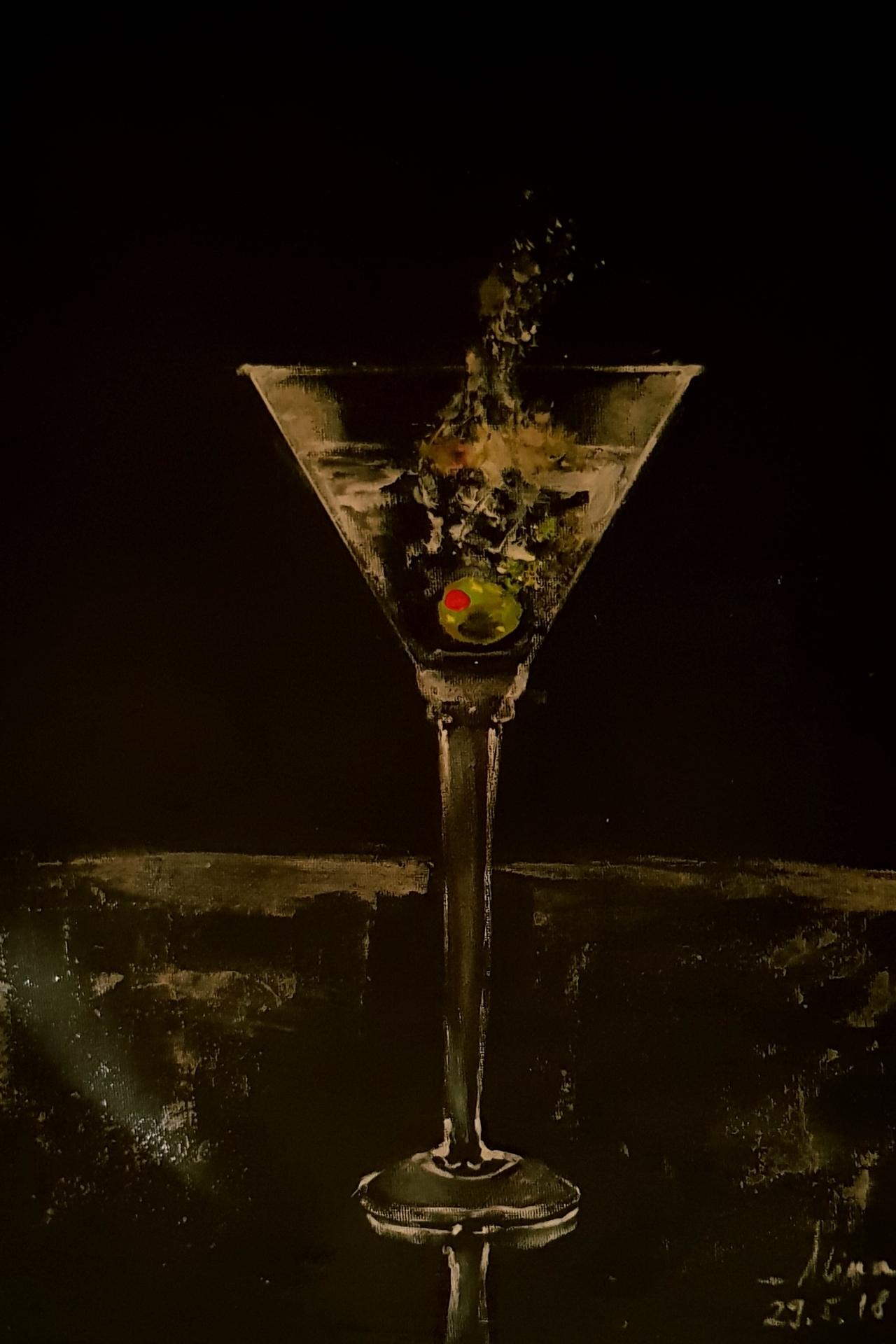 ArteDiAlina.com painting: dry Martini tonight?